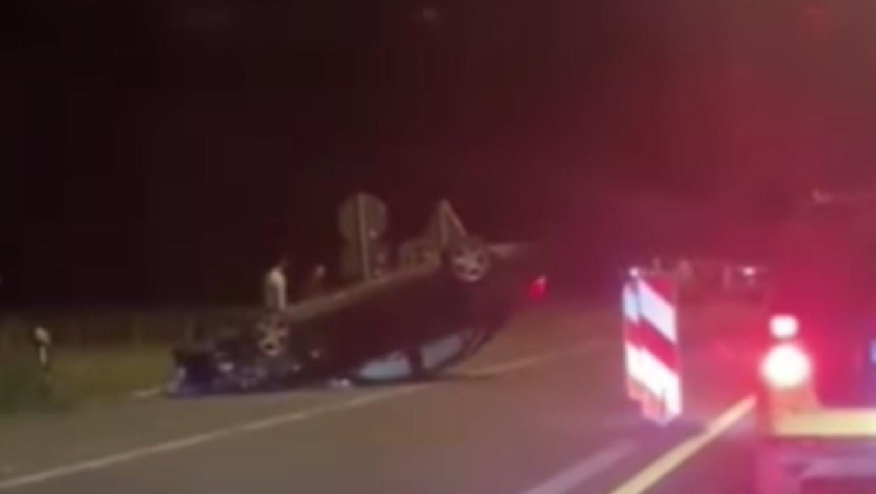 Teška saobraćajna nesreća na auto-putu kod Leskovca: Automobil završio na krovu, saobraćaj otežan (VIDEO)