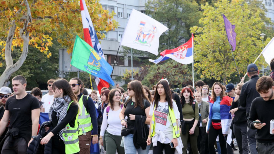 Grupe studenata i građana nadomak Novog Sada
