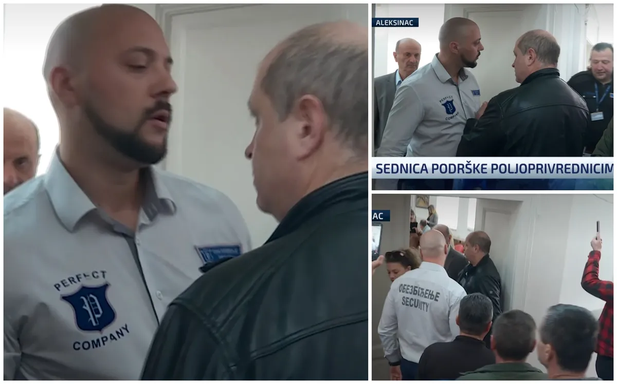 Obezbeđenje pokušalo da spreči ulazak poljoprivrednika u Skupštinu opštine Aleksinac
