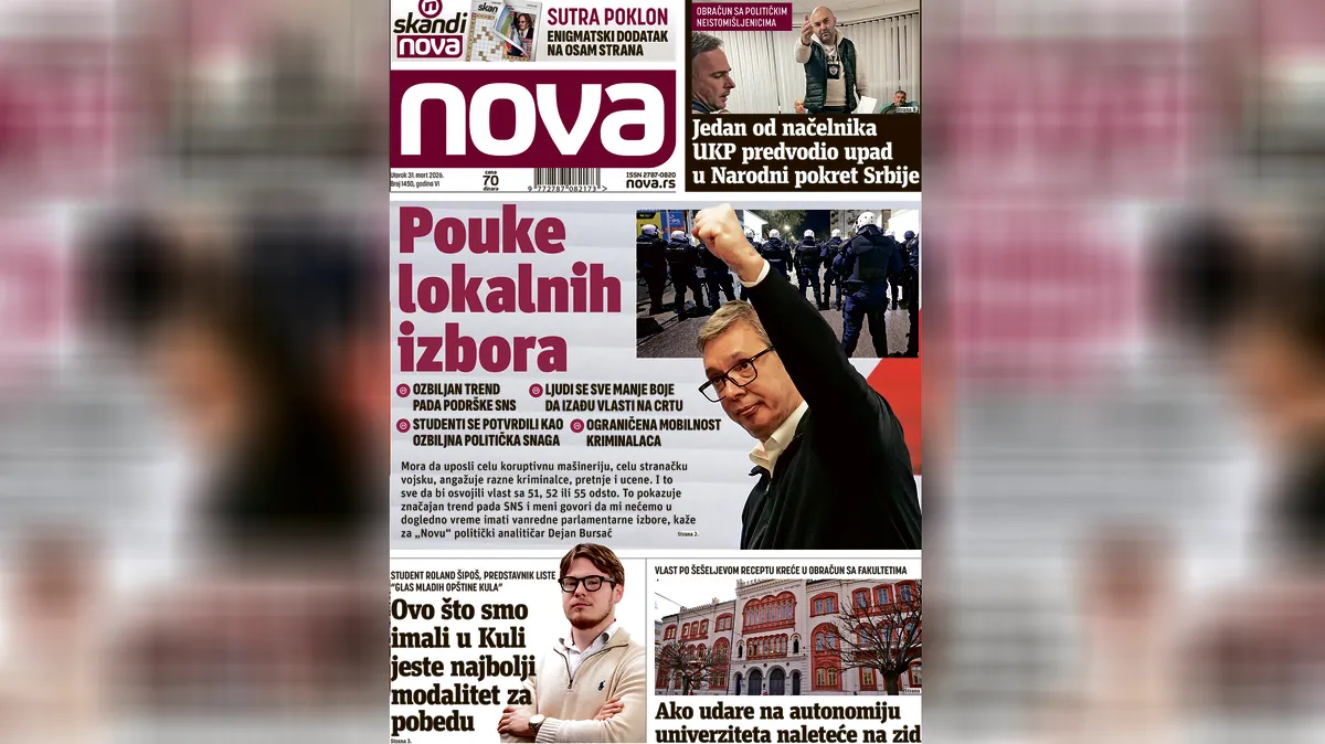 Nova“ piše: „Pouke lokalnih izbora