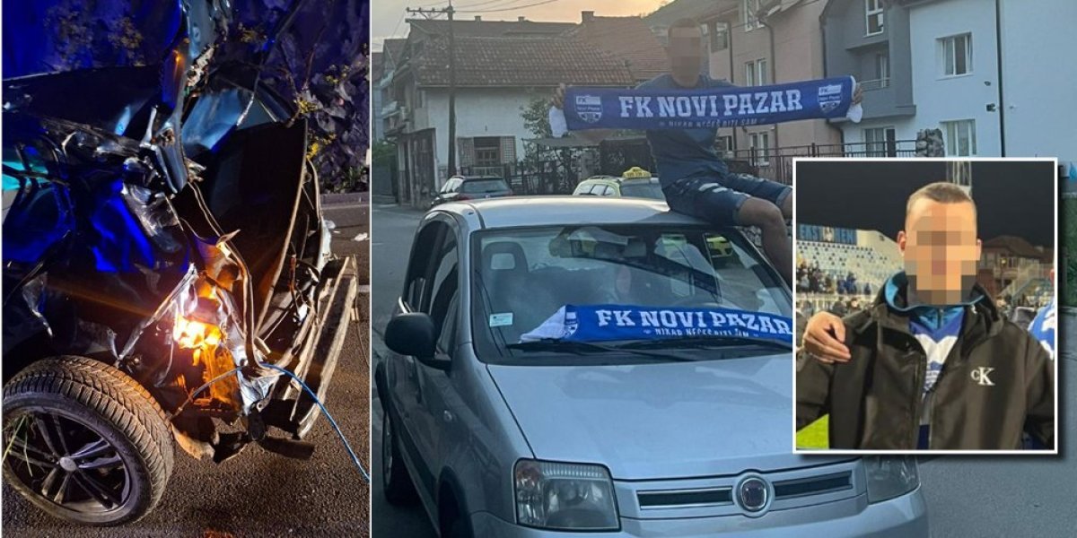 Snimak nakon nesreće u kojoj je poginuo mladić iz Novog Pazara