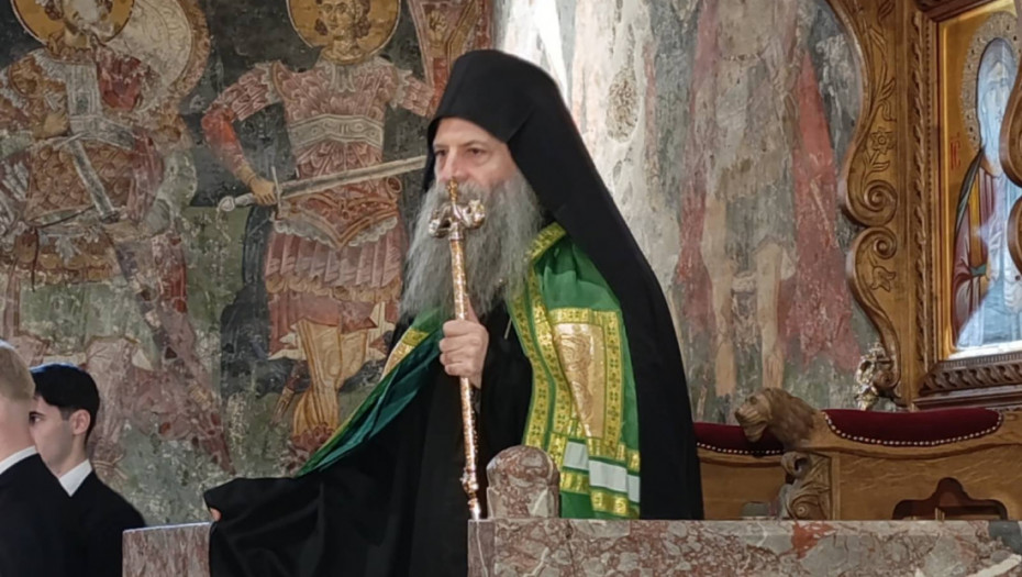 Patrijarh Porfirije u Pećkoj Patrijaršiji služio liturgiju