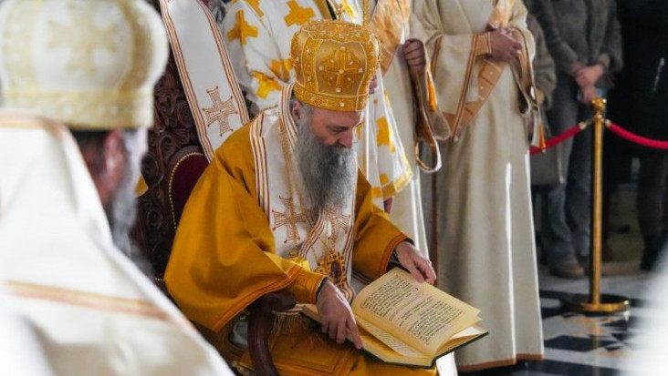 Patrijarh Porfirije služio liturgiju u Hramu Svetog Save